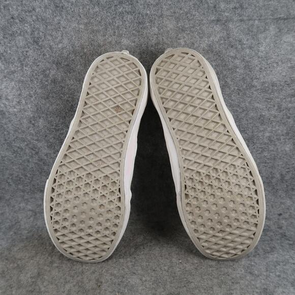 Vans Shoes Womens 7 Classic Slip On Sneakers Casual White Canvas Skate Trainers - Picture 9 of 11